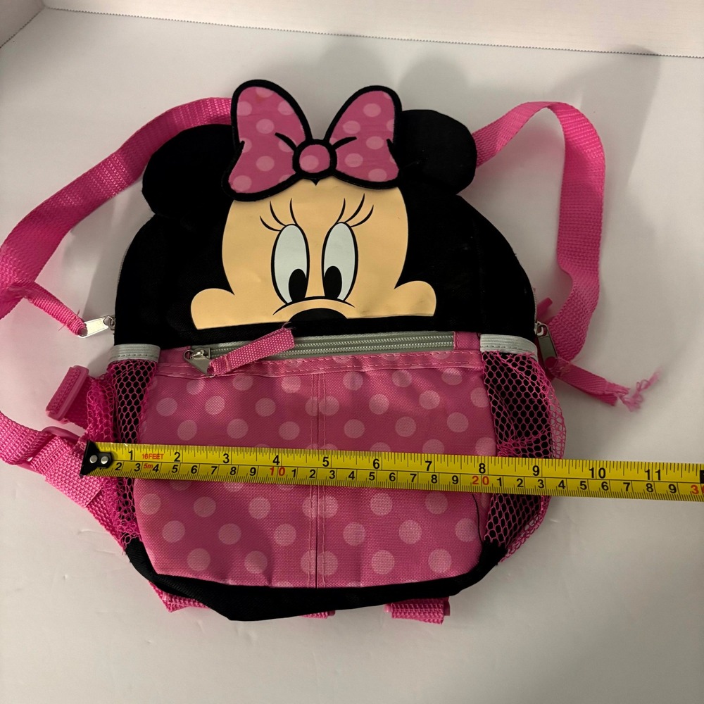 Disney Minnie Mouse Toddler Backpack Pink Polka Dot Safety Harness Leash - Picture 6 of 7